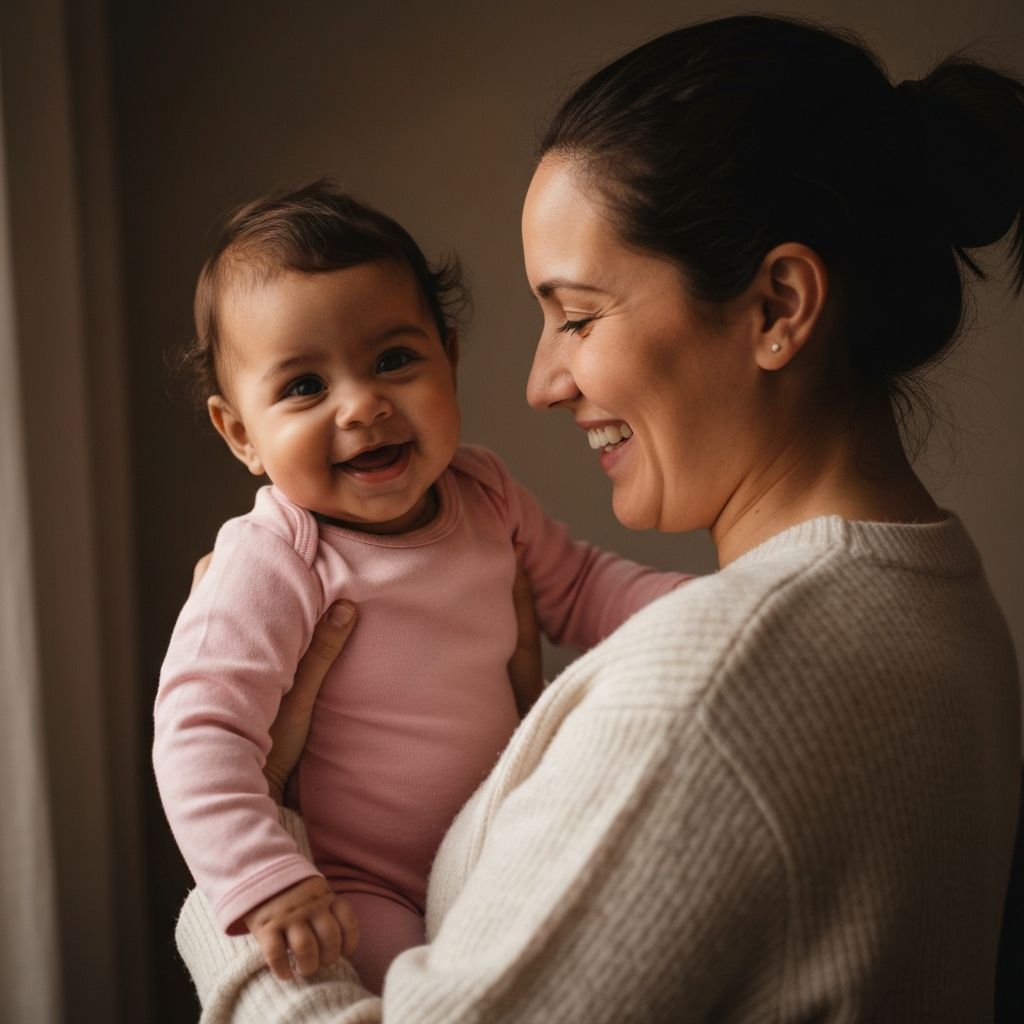 Bebê brasileiro feliz e saudável
